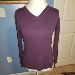 Purple V neck Sweater